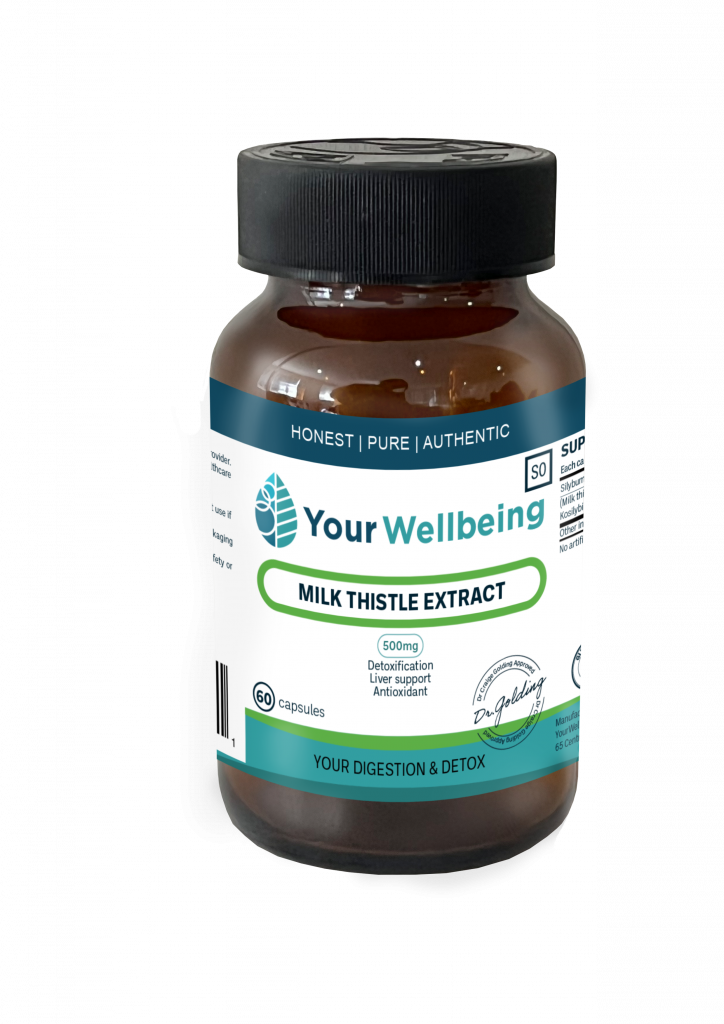 Your Wellbeing Milk Thistle Extract 500mg 60 The Green Side