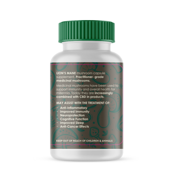 Medlife Lions Mane and CBD 600mg - 60 Capsules - Image 3