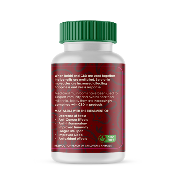 Medlife Reishi and CBD 600mg - 60 Capsules - Image 3