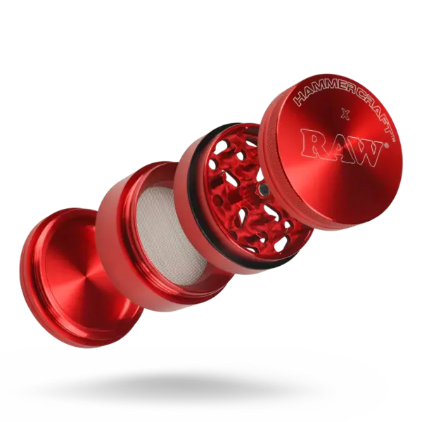 Grinder RAW X 4 Pc Hammercraft Alu Red 60mm - Image 2