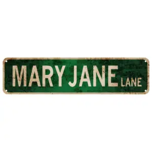 Street Sign Mary Jane Lane 10x40cm