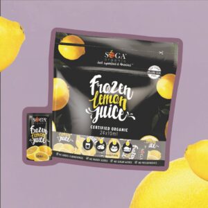 SOGA Organic Frozen Lemon Juice Pouch -24x10ml