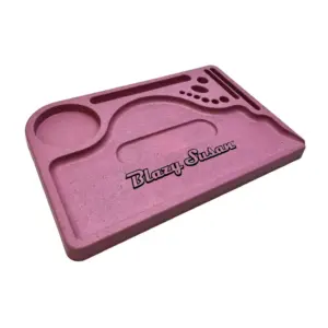 Blazy Susan Tray Hemp Plastic Pink