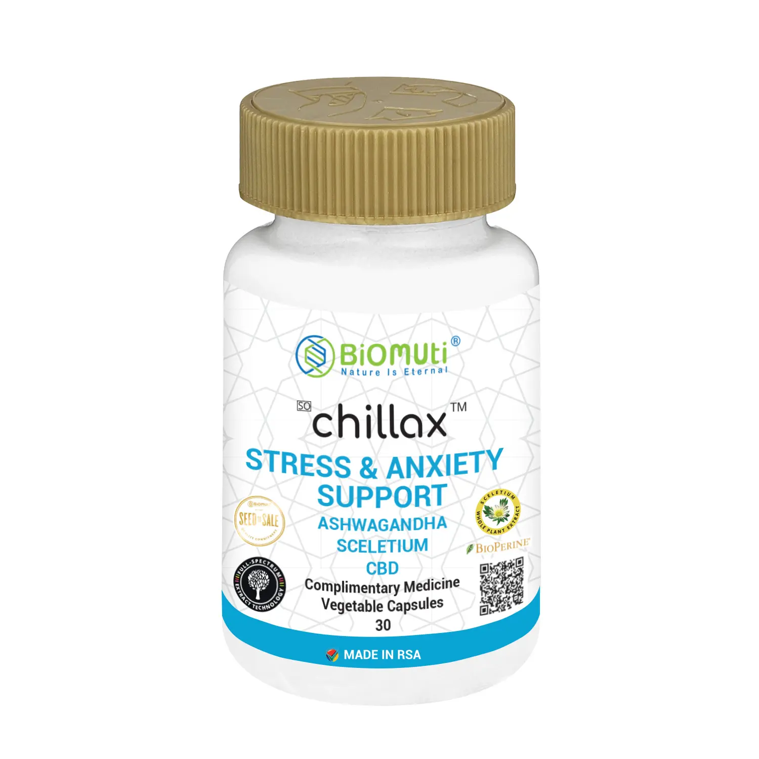 BioMuti Chillax CBD Stress amp Anxiety Support 30 Caps
