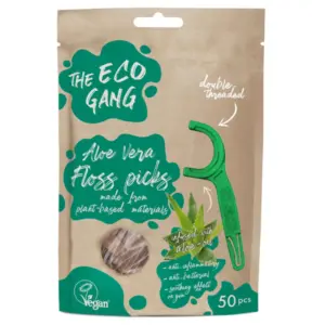 The Eco Gang Floss Picks Aloe Vera - 50