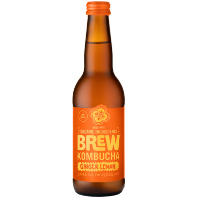 Brew Kombucha Ginger Lemon 340ml