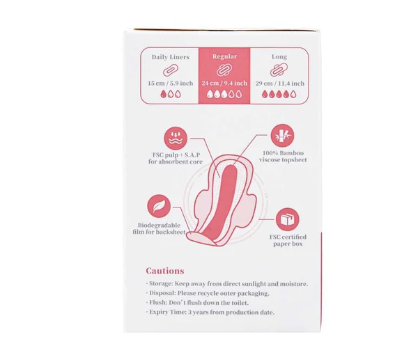 Eco Boom Bamboo Sanitary Pads Day - 24cm - Image 5