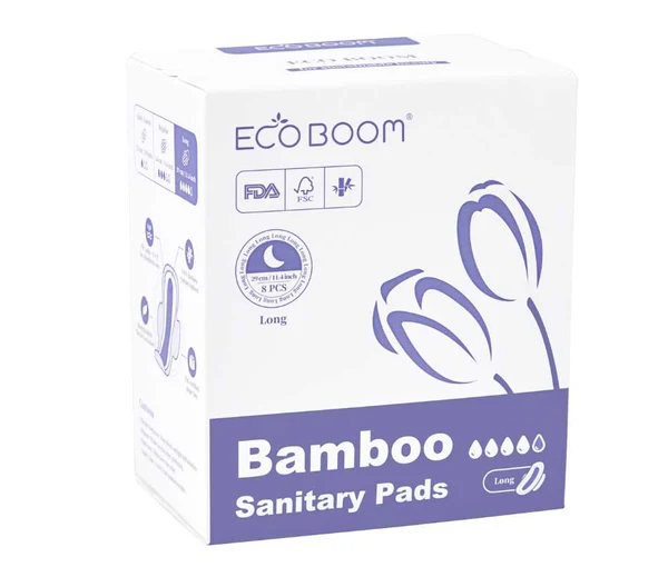 Eco Boom Bamboo Sanitary Pads Night - 29cm