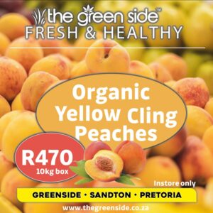 Organic Yellow Cling Peaches +/-10Kg