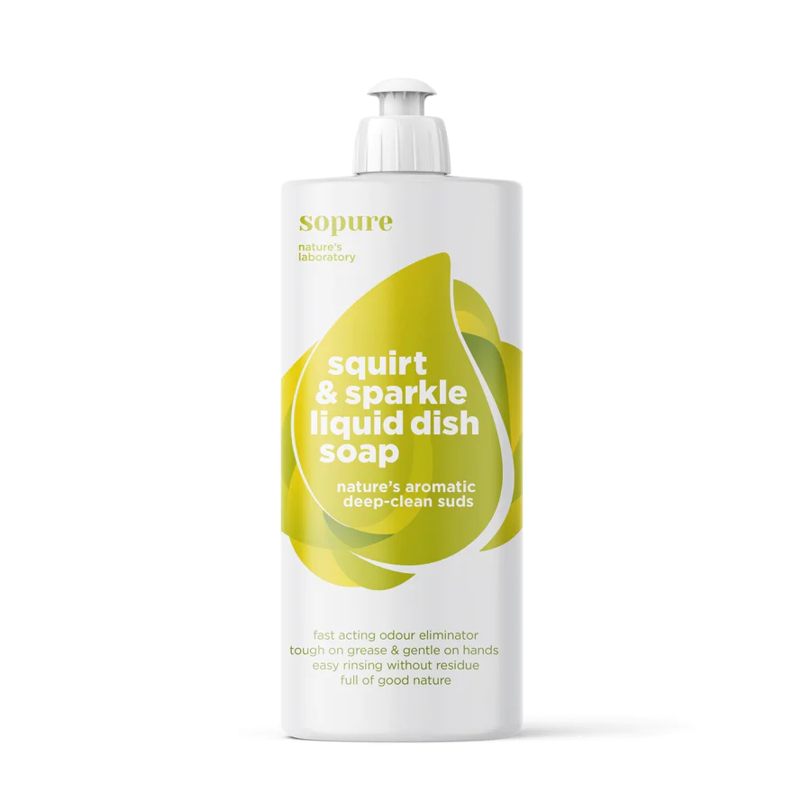 SoPure Liquid Dish Soap Squirt and Sparkle 1 Litre