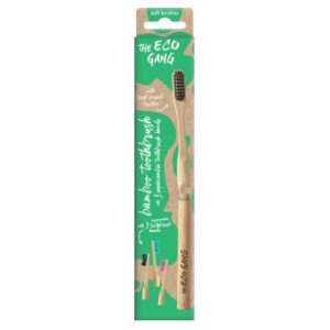 The Eco Gang Toothbrush Adult Bamboo   3 Replaceable Heads