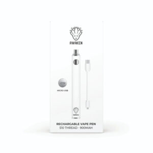 Awaken Vape Pen   Matt White   Rechargeable   4 Heat Settings